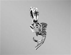 Fish necklace pendant charm.  Sterling silver Arista.                                                                                                                                                                                                     