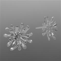 Silver Coral Stud Earrings                                                                                                                                                                                                                                