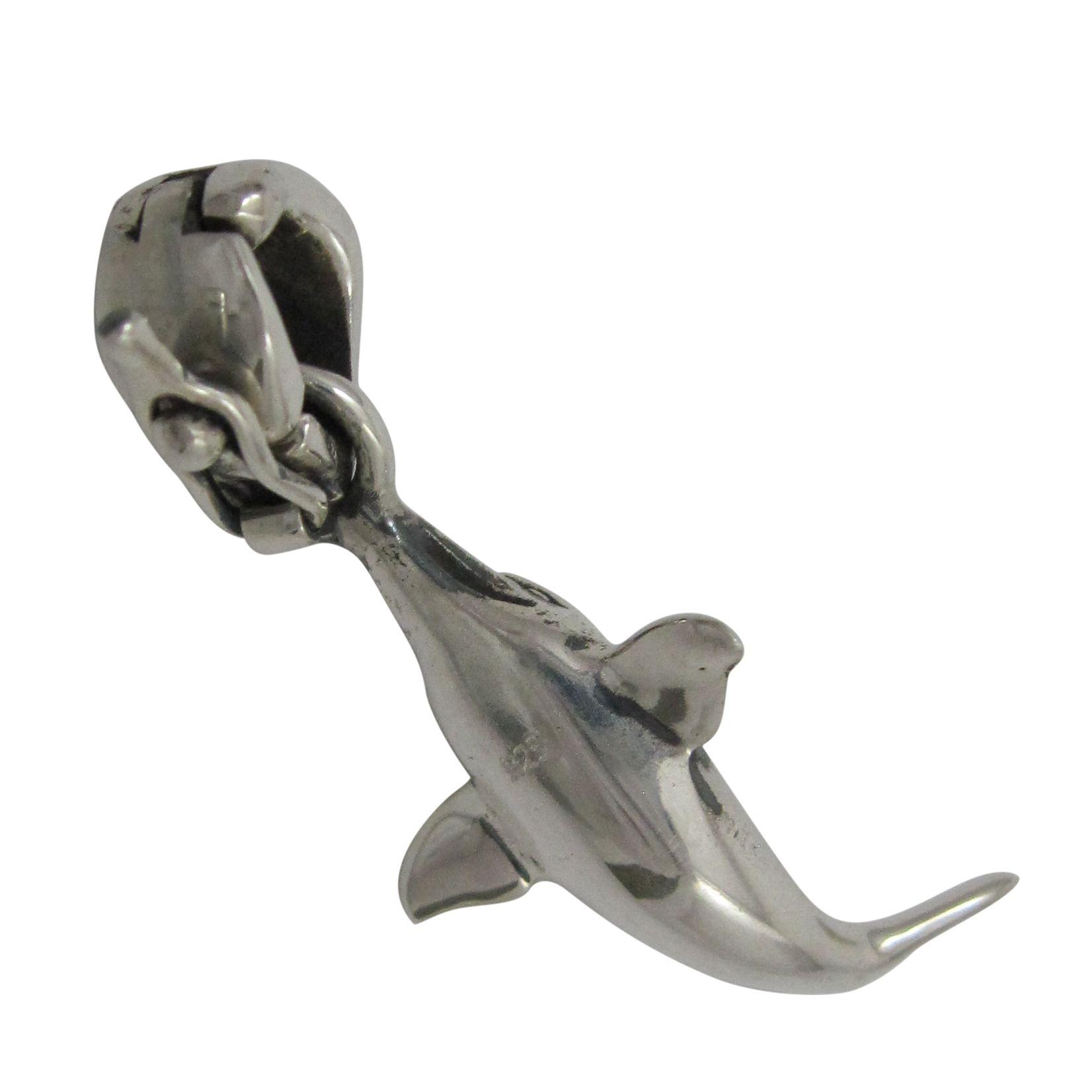 silver dolphin pendant                                                                                                                                                                                                                                    